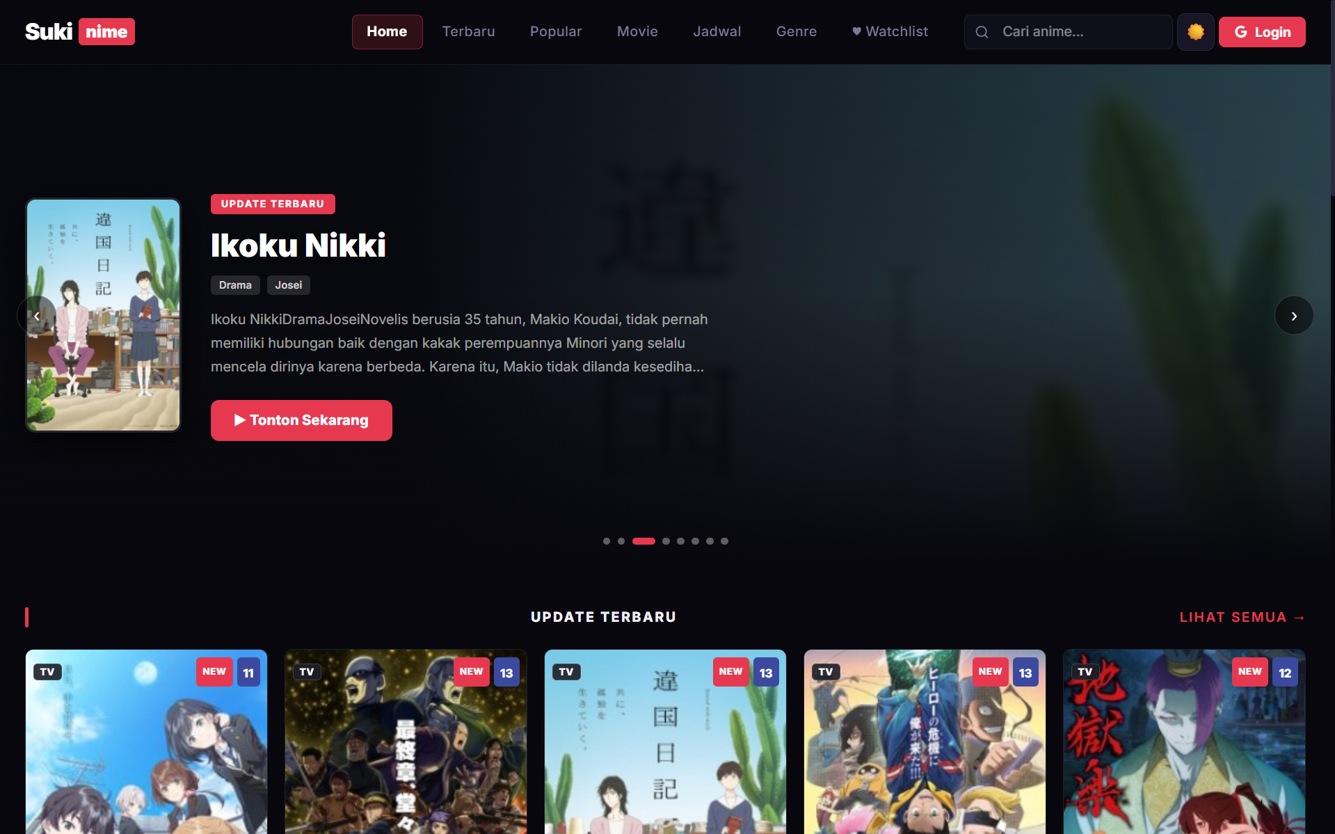 Anime Streaming Website