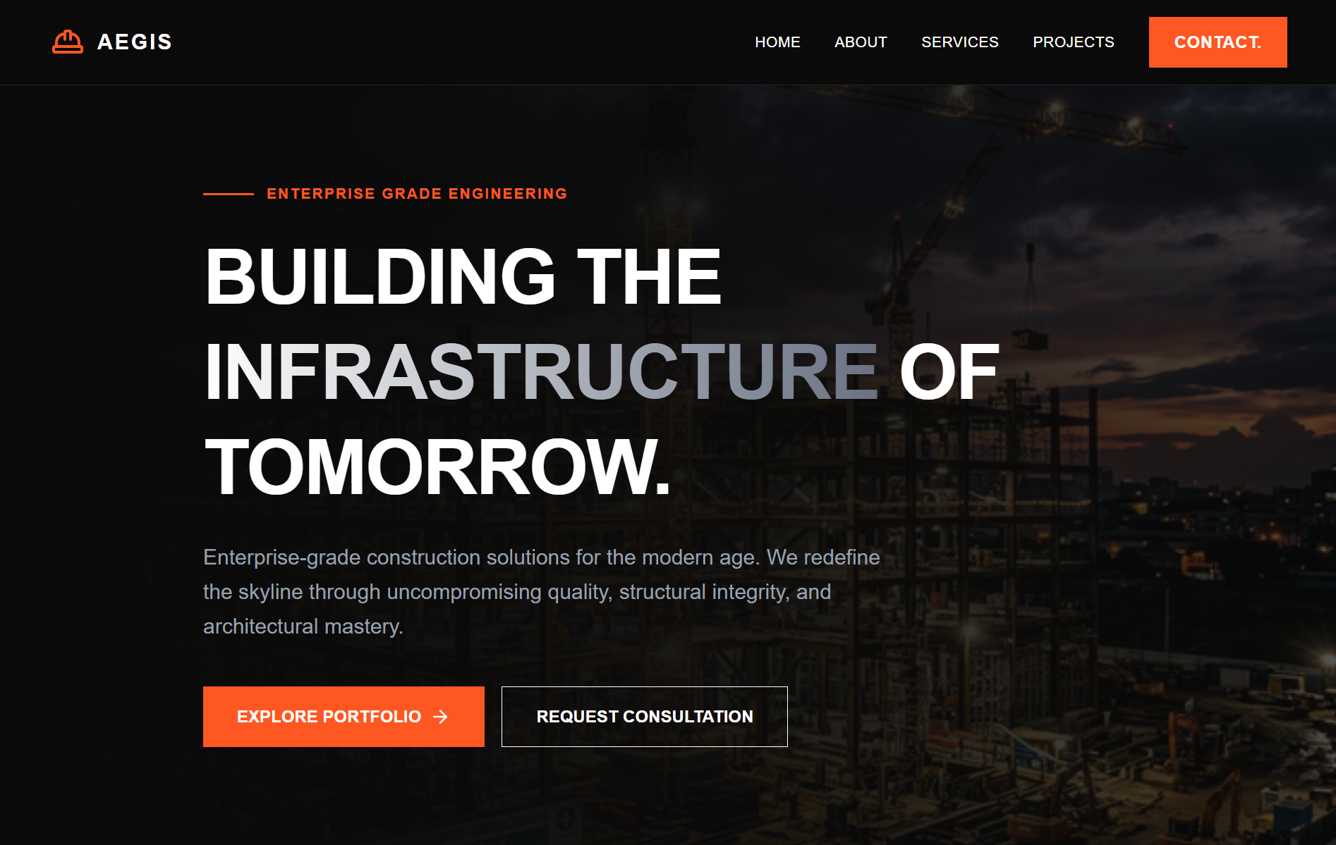 Aegis Construction Website